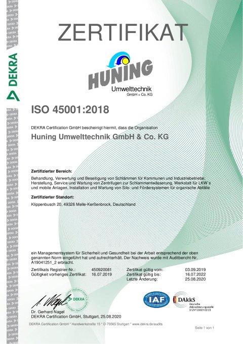 fZertifikat ISO 45001:2018
